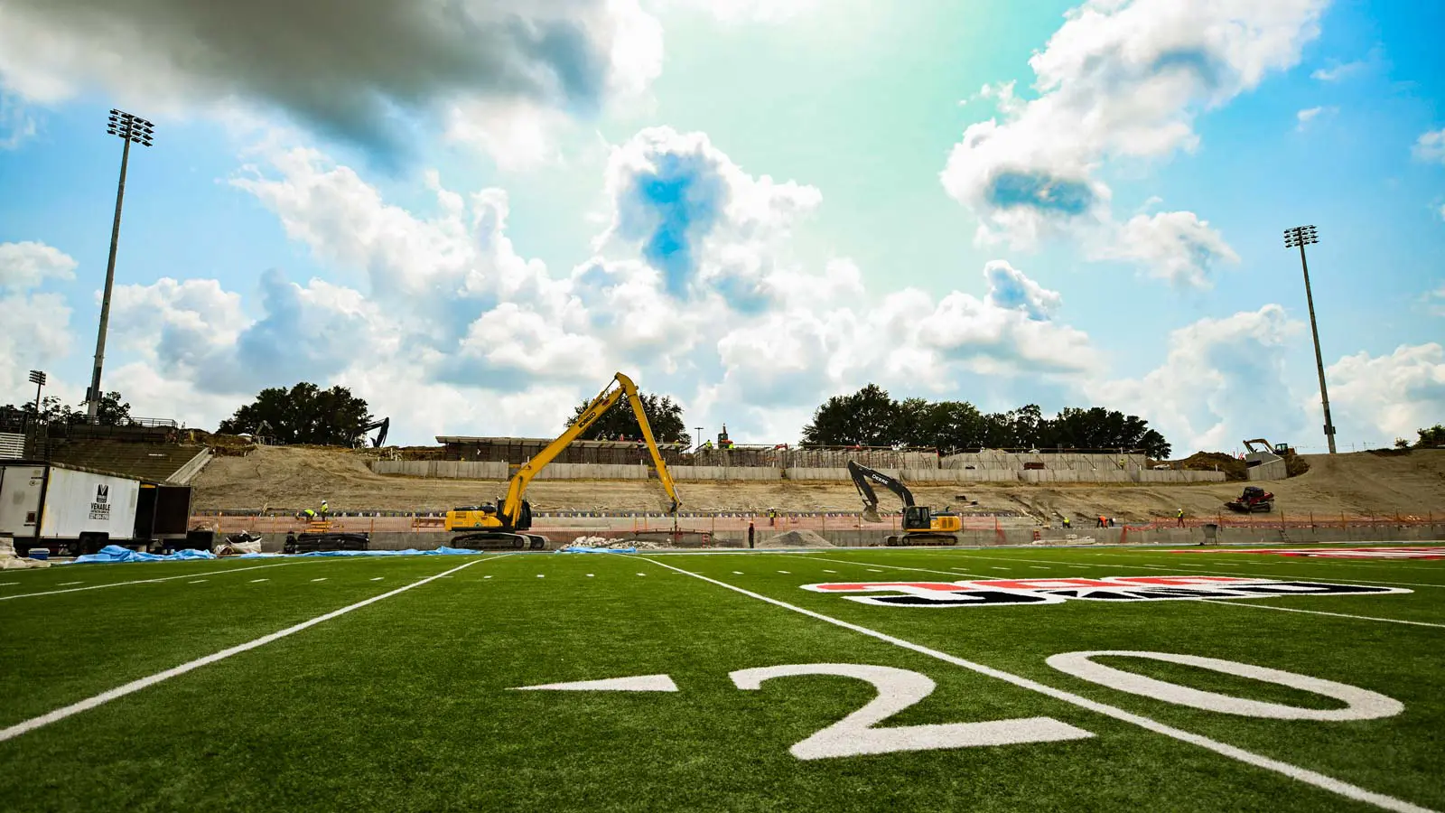 Field under construction progress