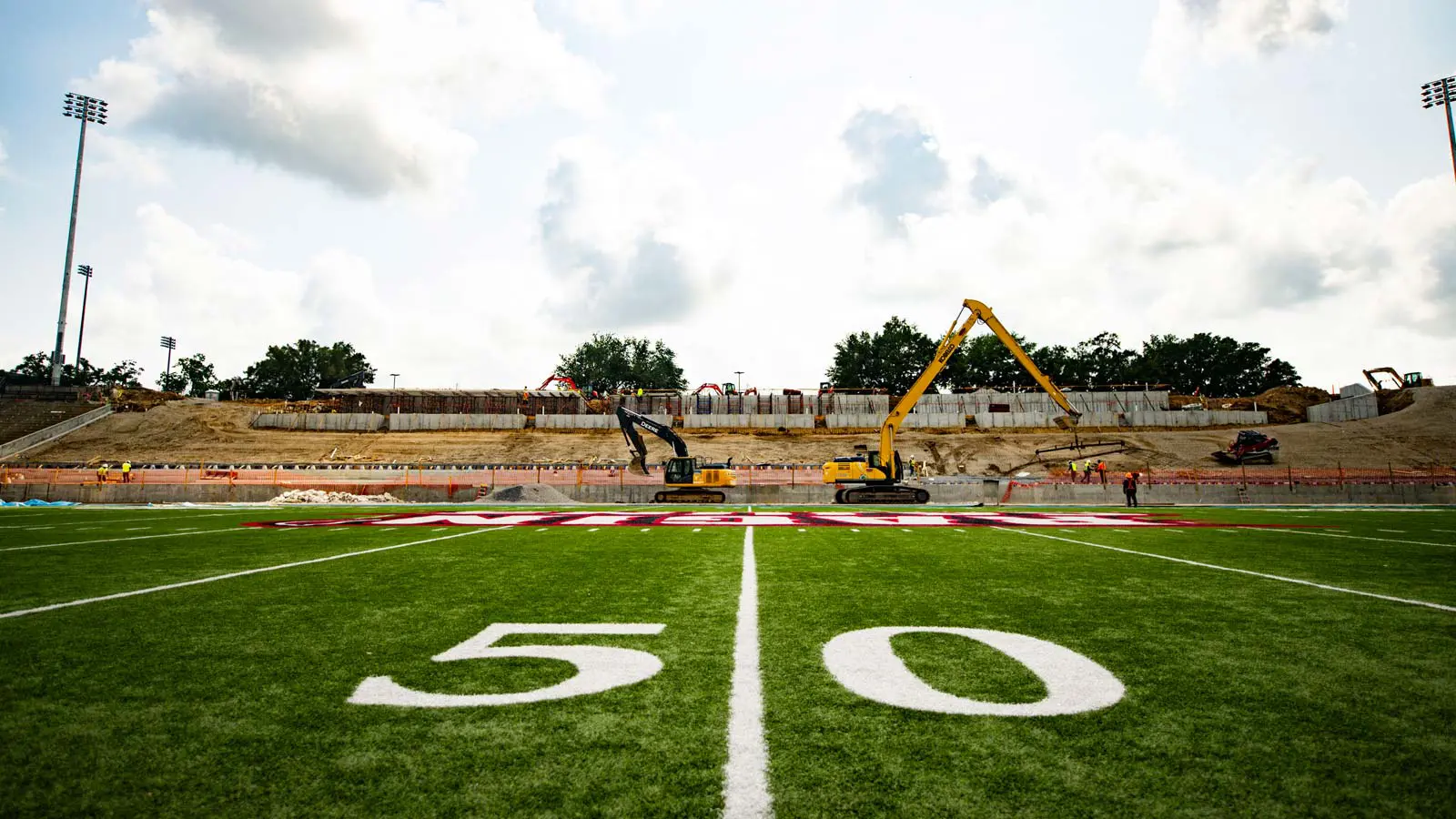 Field under construction progress