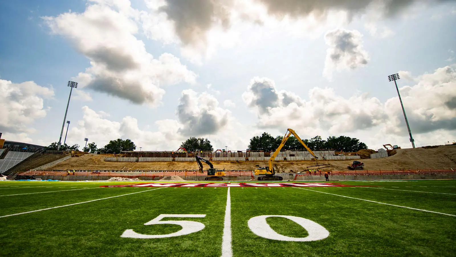 Field under construction progress