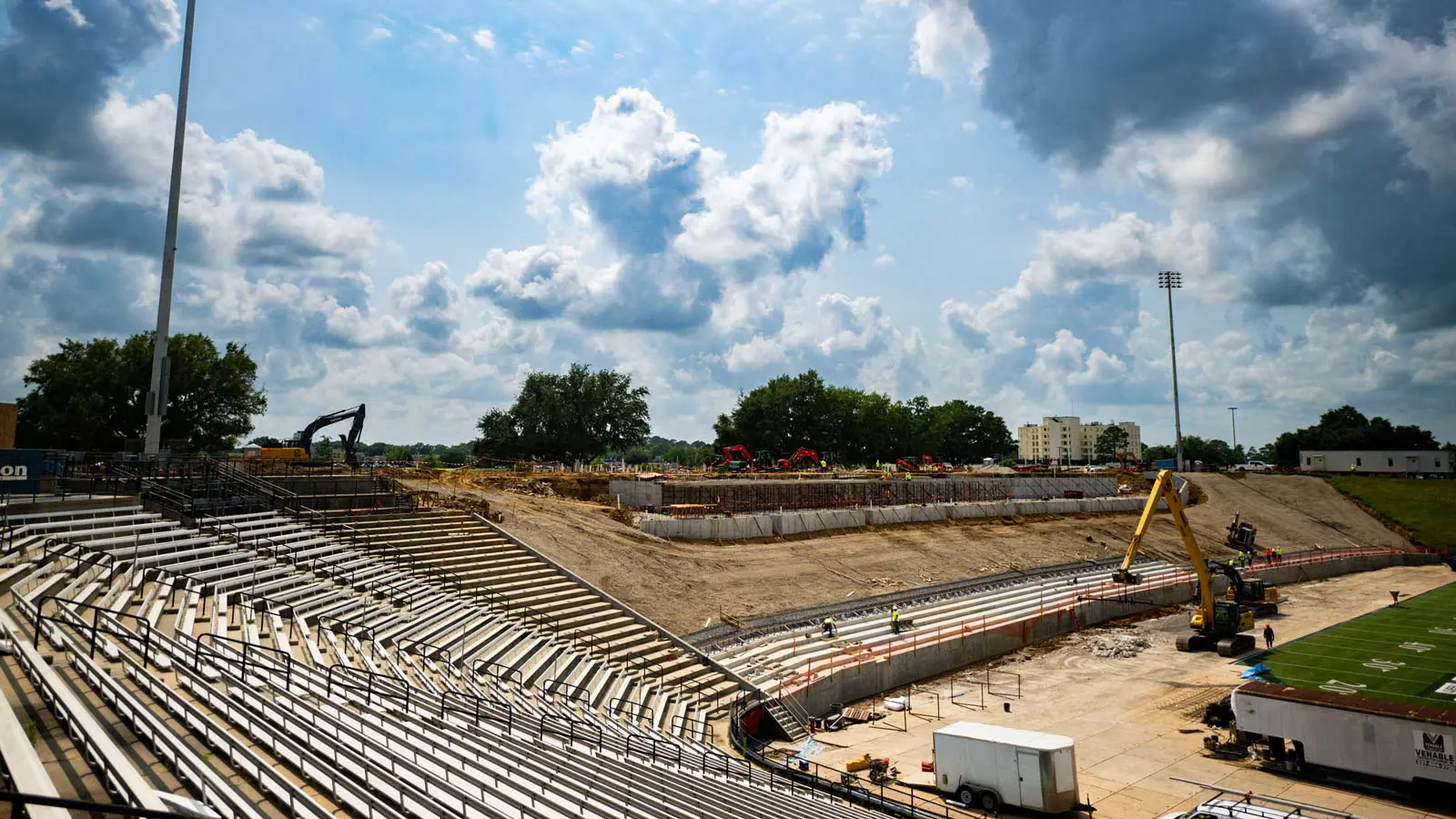 Field under construction progress